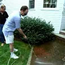 Powerwashing a Walkway