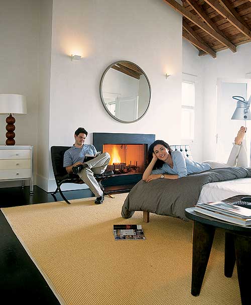 master bedroom, exposed roof