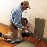 wainscoting step 4: install panels