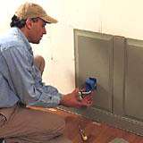 wainscoting step 7: install outlet