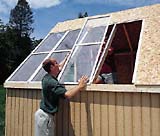 installing shed window panels