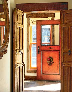 Mexican doors in Colorado renovation