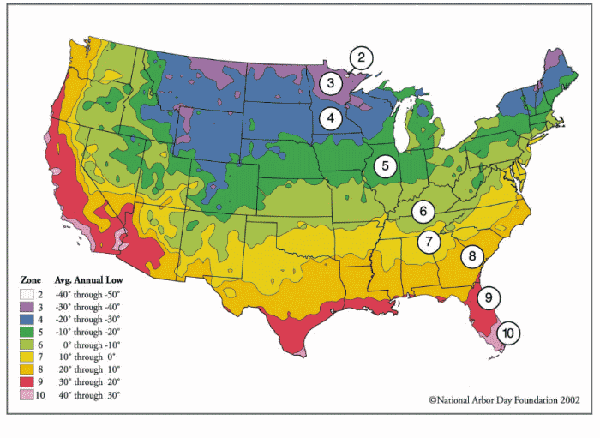 temperature zone map