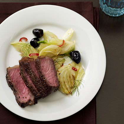 Steak with Sautéed Fennel and Olives Recipe - Health.com
