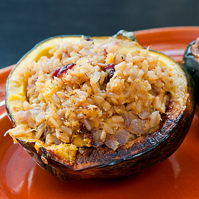 Sausage-and-Rice-Stuffed Acorn Squash - Delicious Stuffed Vegetable ...