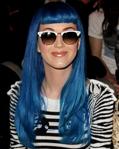 Katy Perry - A Rainbow of Star Hair Colors - Blue Hair