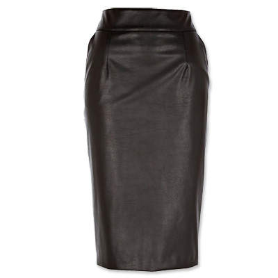 Leather Look Pencil Skirt - Affordable Spring Fashion - InStyle.com