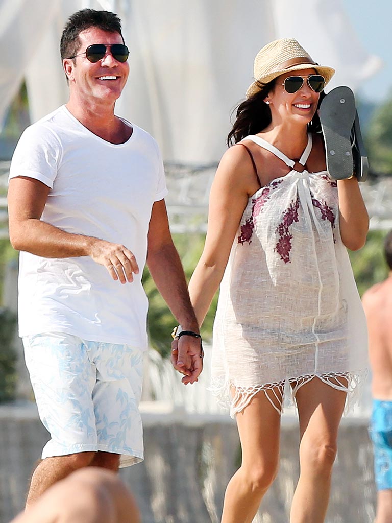 Simon Cowell Holds Hands with Pregnant Lauren Silverman - Babies ...