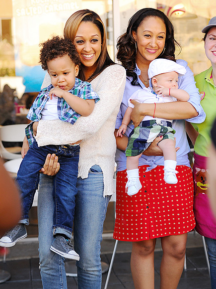 Tia Mowry-Hardrict and Tamera Mowry-Housley and sons