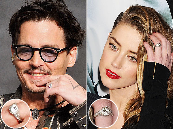 Johnny Depp Confirms His Engagement by Wearing 'a Chick's Ring' on His ...
