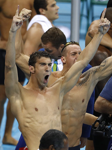 Michael Phelps Wins First Gold Medal in Rio at 4x100-Meter Relay ...