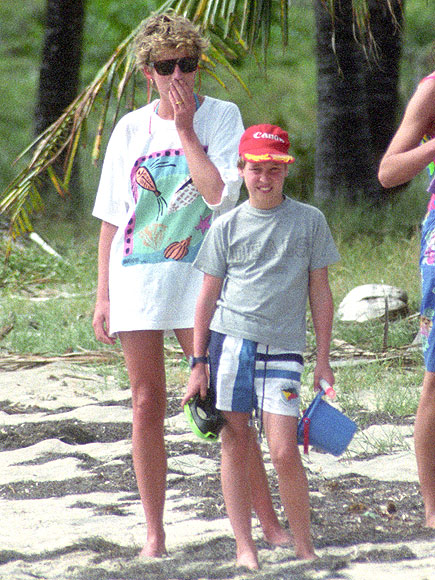 Royal #TBT: See 8-Year-Old Prince Harry on Vacation with Mom Princess ...