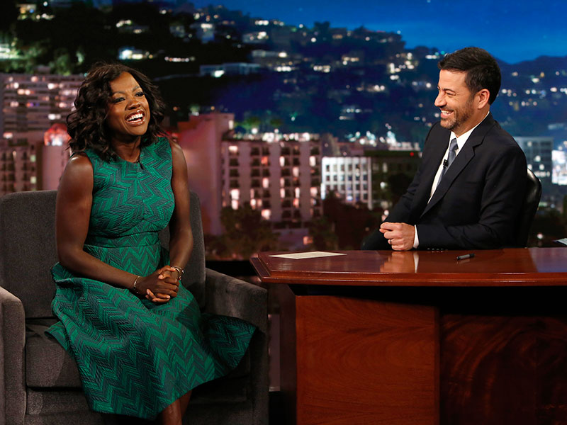 Viola Davis Tells Jimmy Kimmel She Experienced Hot Flashes at Emmys ...