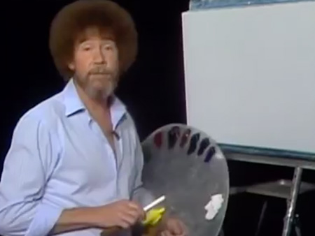 WATCH: Say It Ain't So!? Bob Ross' Afro Was Actually a Perm! : Video ...