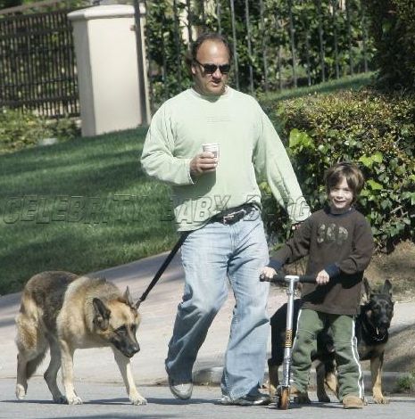 Jared Belushi In Jim Belushi And Kids Riding A Scooter In